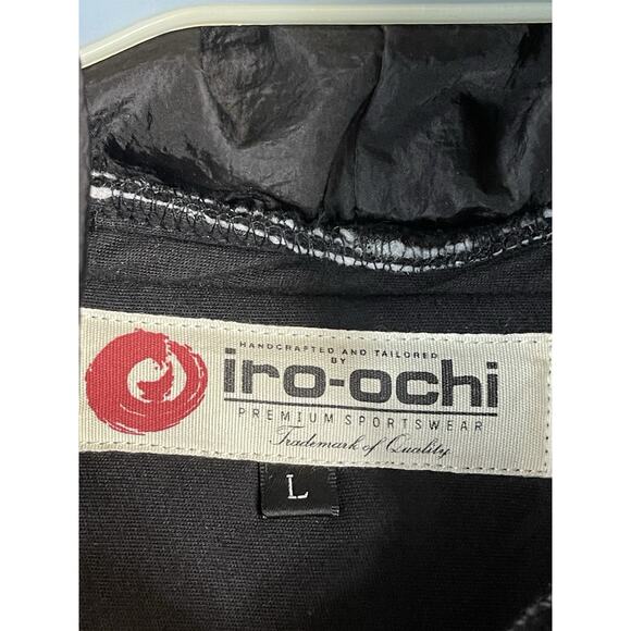 Iro Ochi Hoodie Mens L Black Embroidered Quilted Long Sleeve Japanese Design - Picture 3 of 12